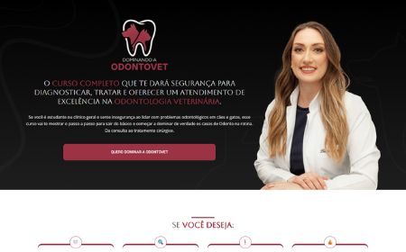 Dominando a OdontoVet landing page preview