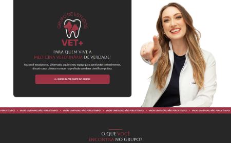 Grupo de Estudos VET+ landing page preview